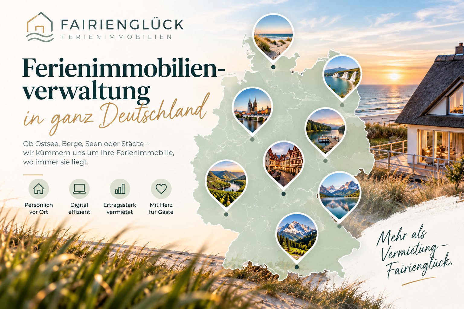Grafik Ferienimmobilien-Verwaltung in ganz Deutschland